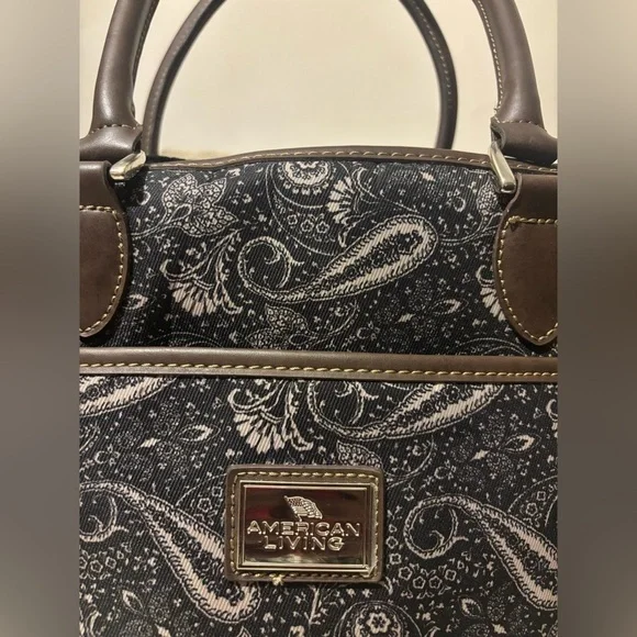 🤎🤎American Living Paisley Tote Bag with Brown Accents luggage .🤎🤎BOX B - Picture 4 of 12
